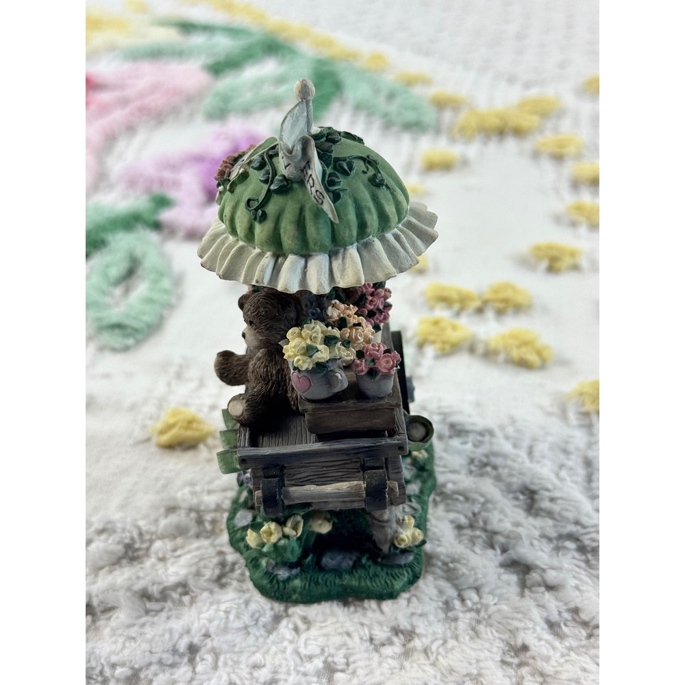 Ivy & Innocence Blossom's Flower Cart Teddy Bear Figurine 05121 Cast Art 1997 - Picture 6 of 9